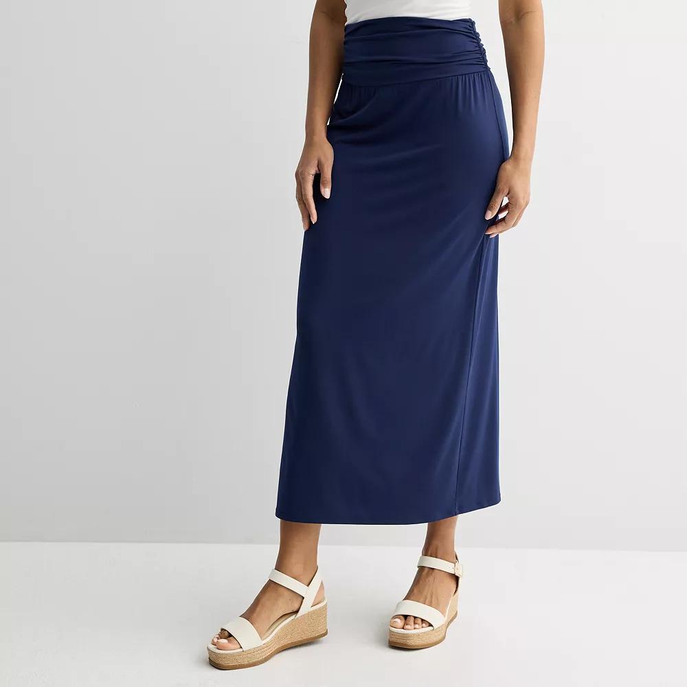 Womens Apt. 9 Pull-On Maxi Skirt Blue Product Image