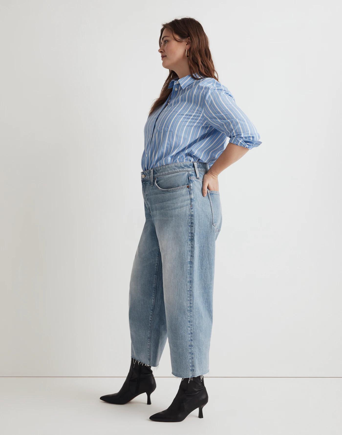 The Plus Perfect Vintage Wide-Leg Crop Jean Product Image