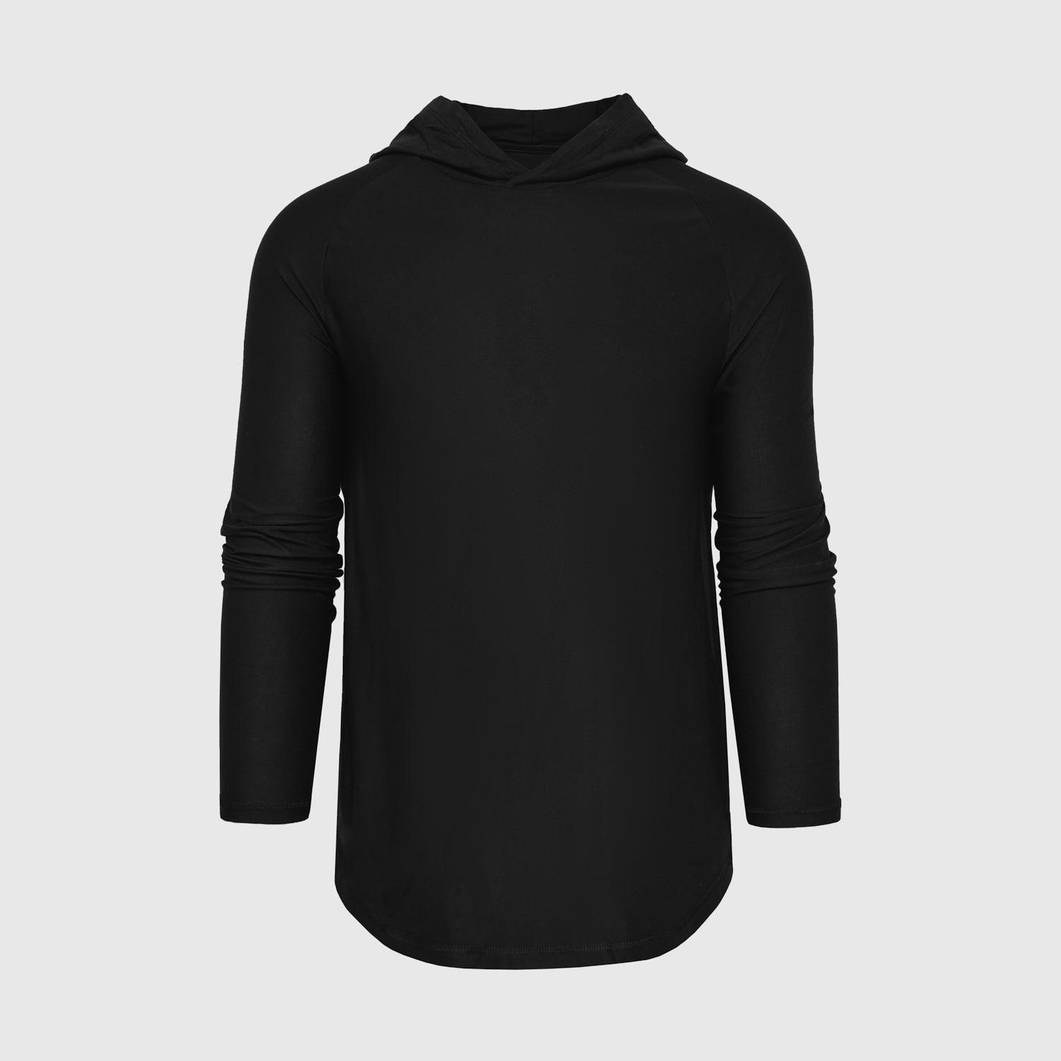 Black & Charcoal Gray Active Long Sleeve Hoodie 2-Pack Product Image