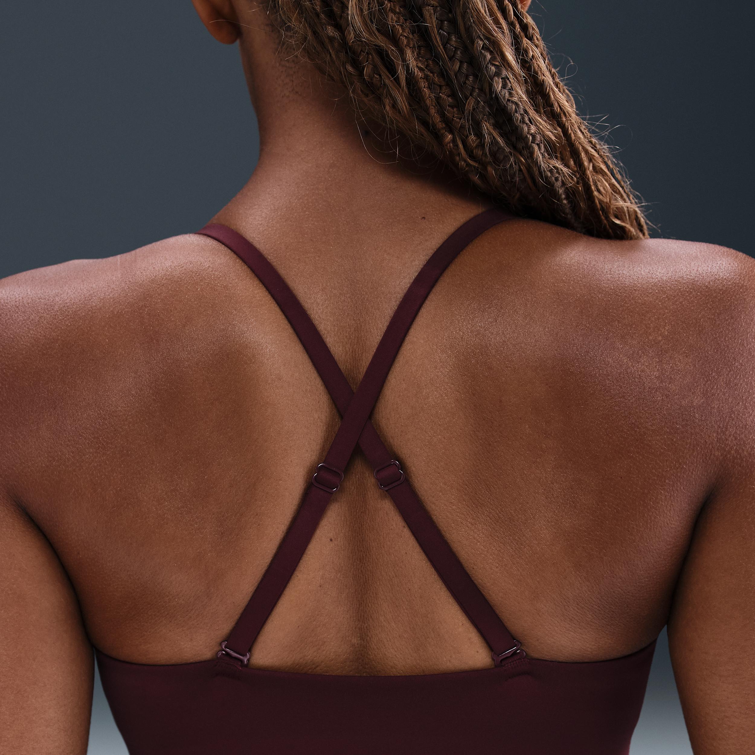 Nike Womens Form Light-Support Non-Padded Triangle Sports Bra | HQ7003-652 Product Image