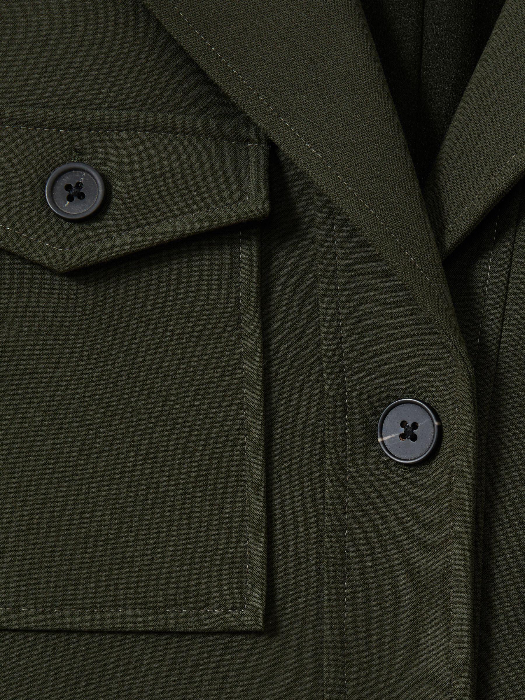 Belted Utility Jumpsuit in Dark Green Product Image