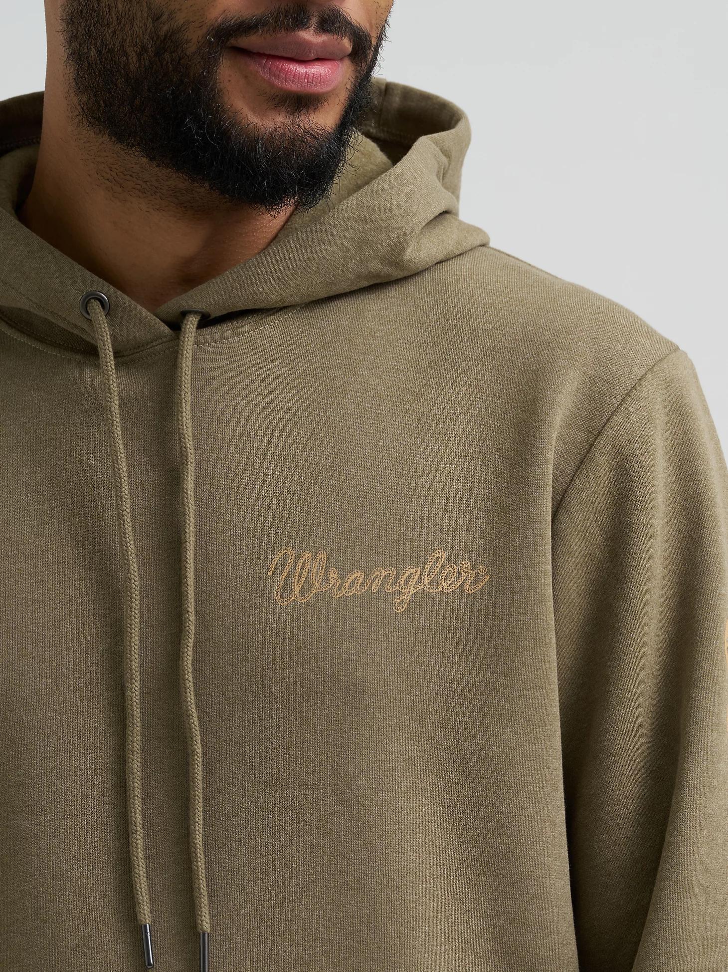 Men's Wrangler® Rope Logo Hoodie in Burnt Olive Product Image