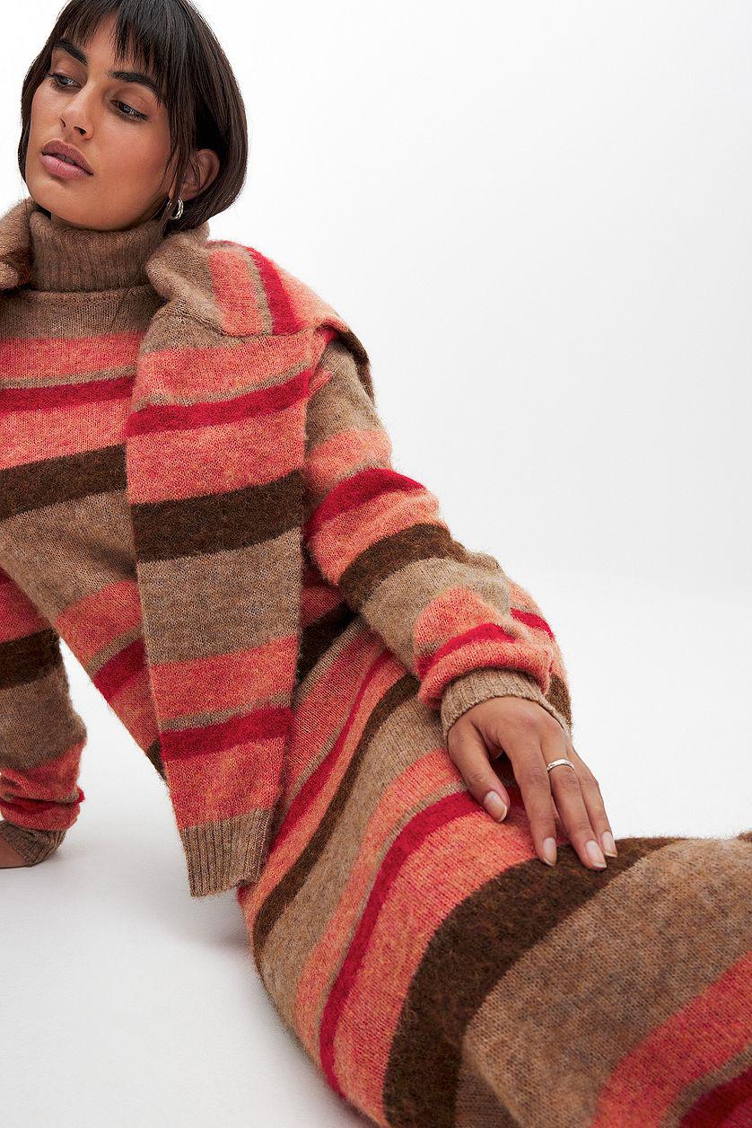 Striped Knitted Maxi Dress Product Image