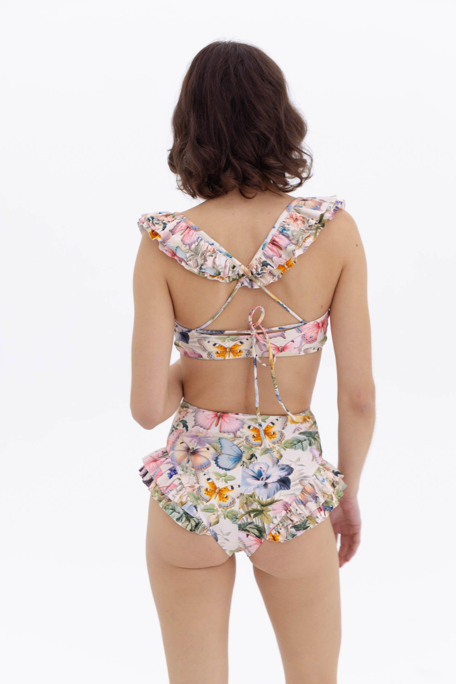 The Butterfly Botanics Ruffle Bikini Bottoms Product Image