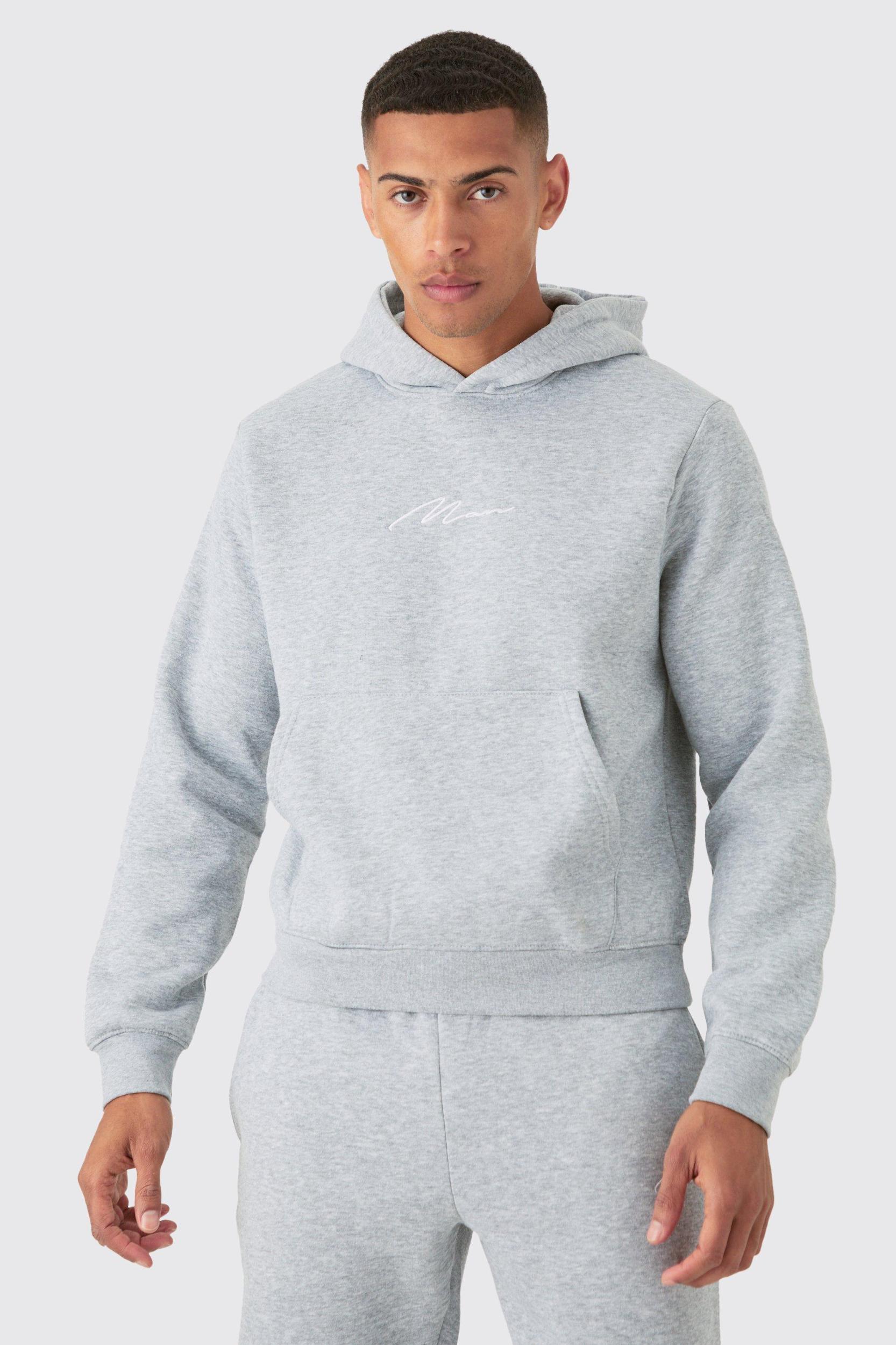 Man Signature Boxy Hooded Tracksuit | boohooMAN USA Product Image
