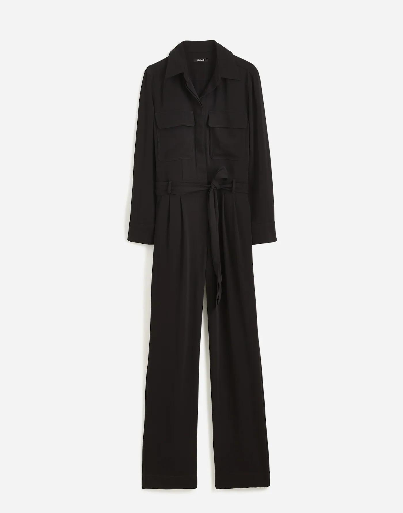 Tie-Waist Straight-Leg Jumpsuit Product Image