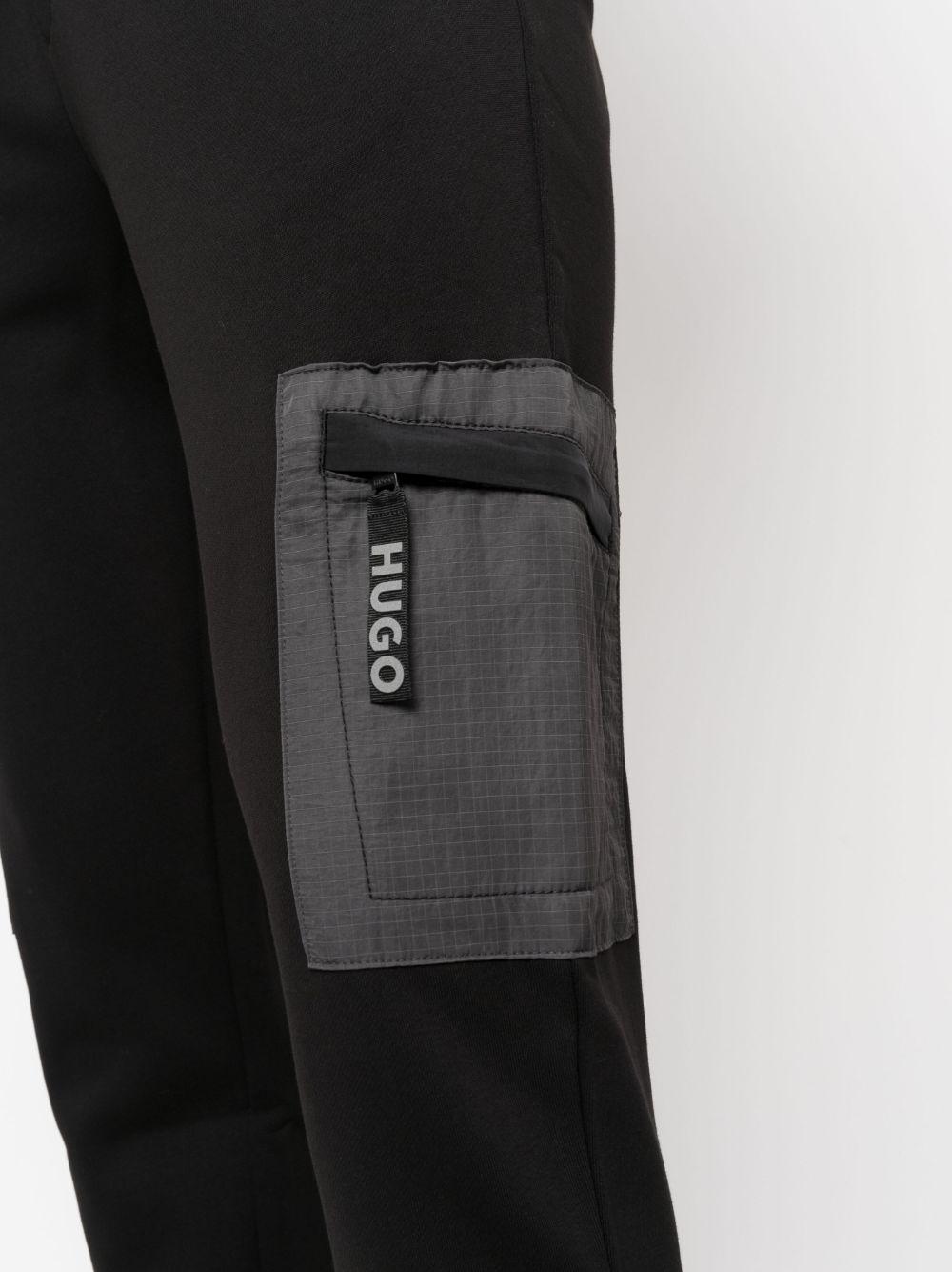 branded-zip puller cotton track pants  Product Image