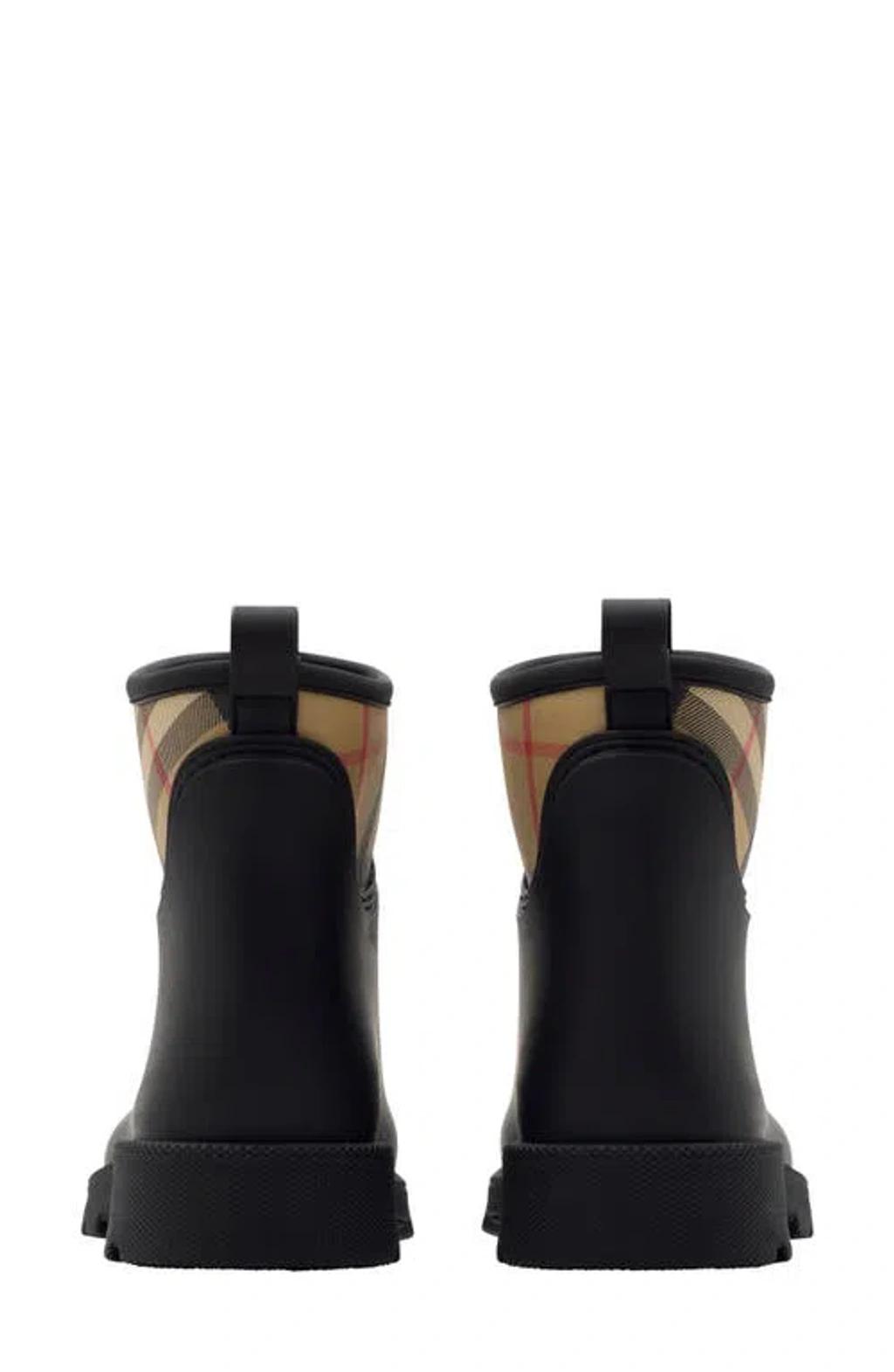 BURBERRY Women Marsh Stamp Rubber Ankle Boots In Gray Product Image