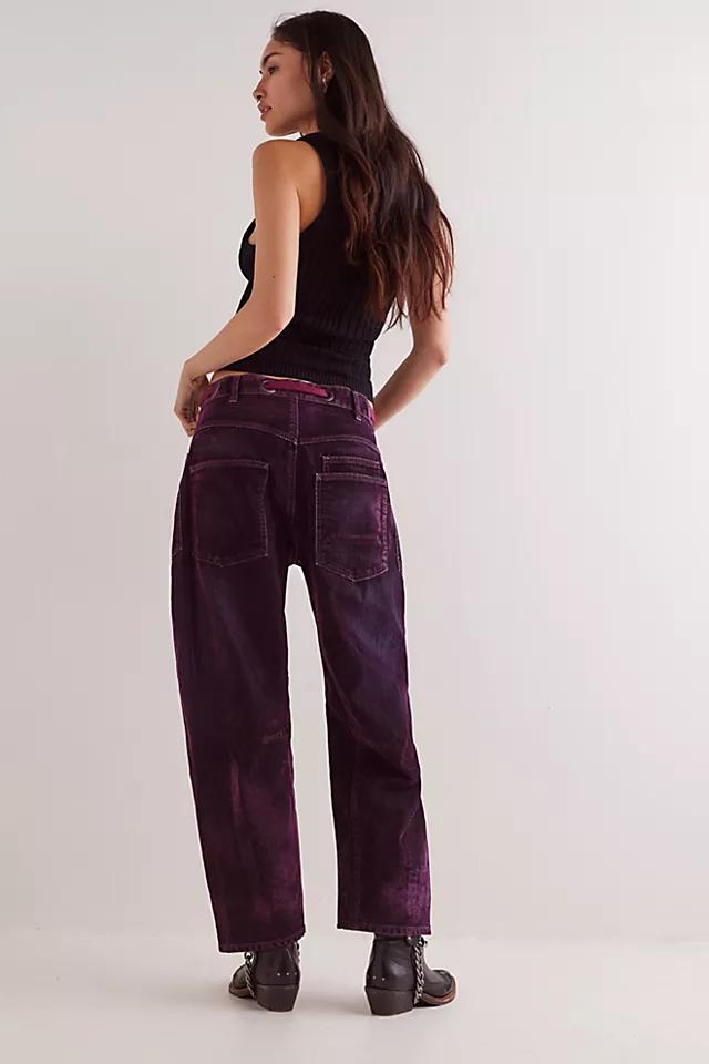 We The Free Moxie Flocked Pull-On Barrel Jeans Product Image