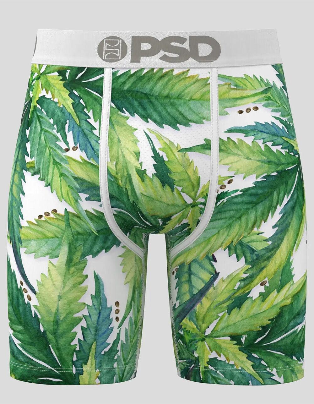 PSD Seeds & Stems Mens Boxer Briefs - GREEN/WHITE Product Image