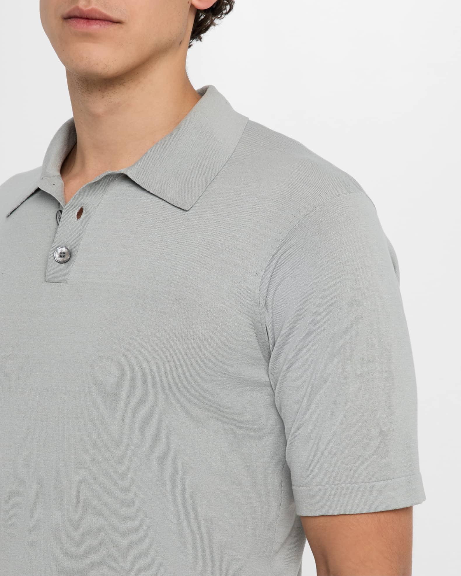 Men's Cotton Silk Polo Sweater Product Image