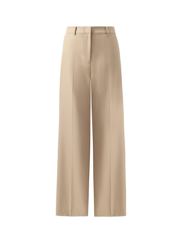 Worsted Wool Straight Women Pants Product Image