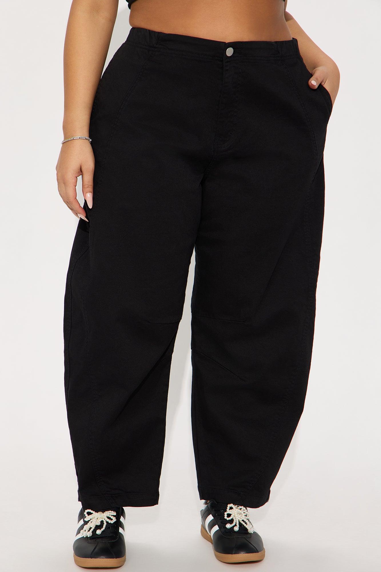 Irina Barrel Pant - Black Product Image