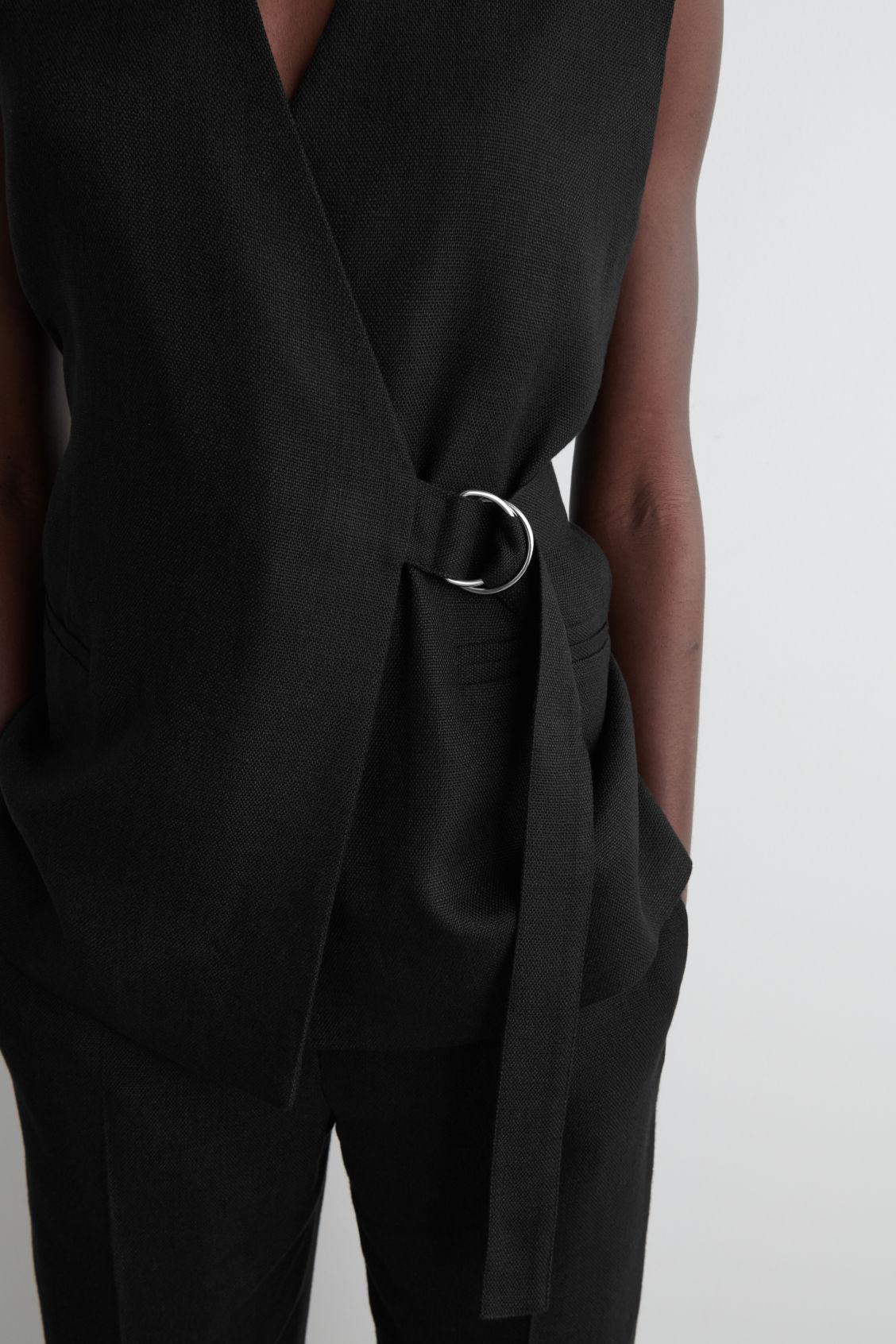 BELTED WRAP-FRONT WAISTCOAT Product Image