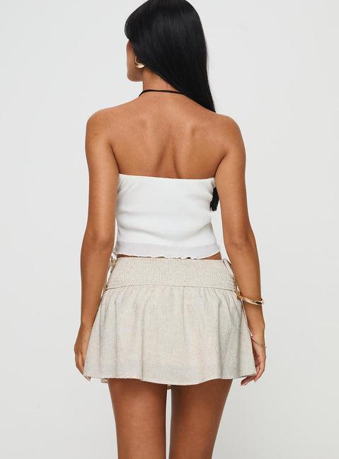 Arroyo Mini Skirt Beige Product Image
