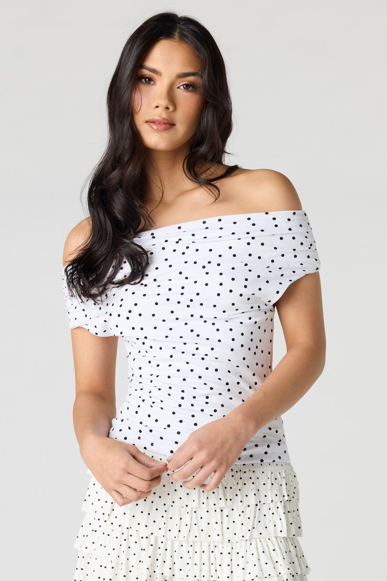 Ruched Off Shoulder Top Female Product Image