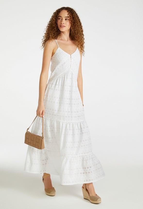 Eyelet Tiered Maxi Dress Product Image