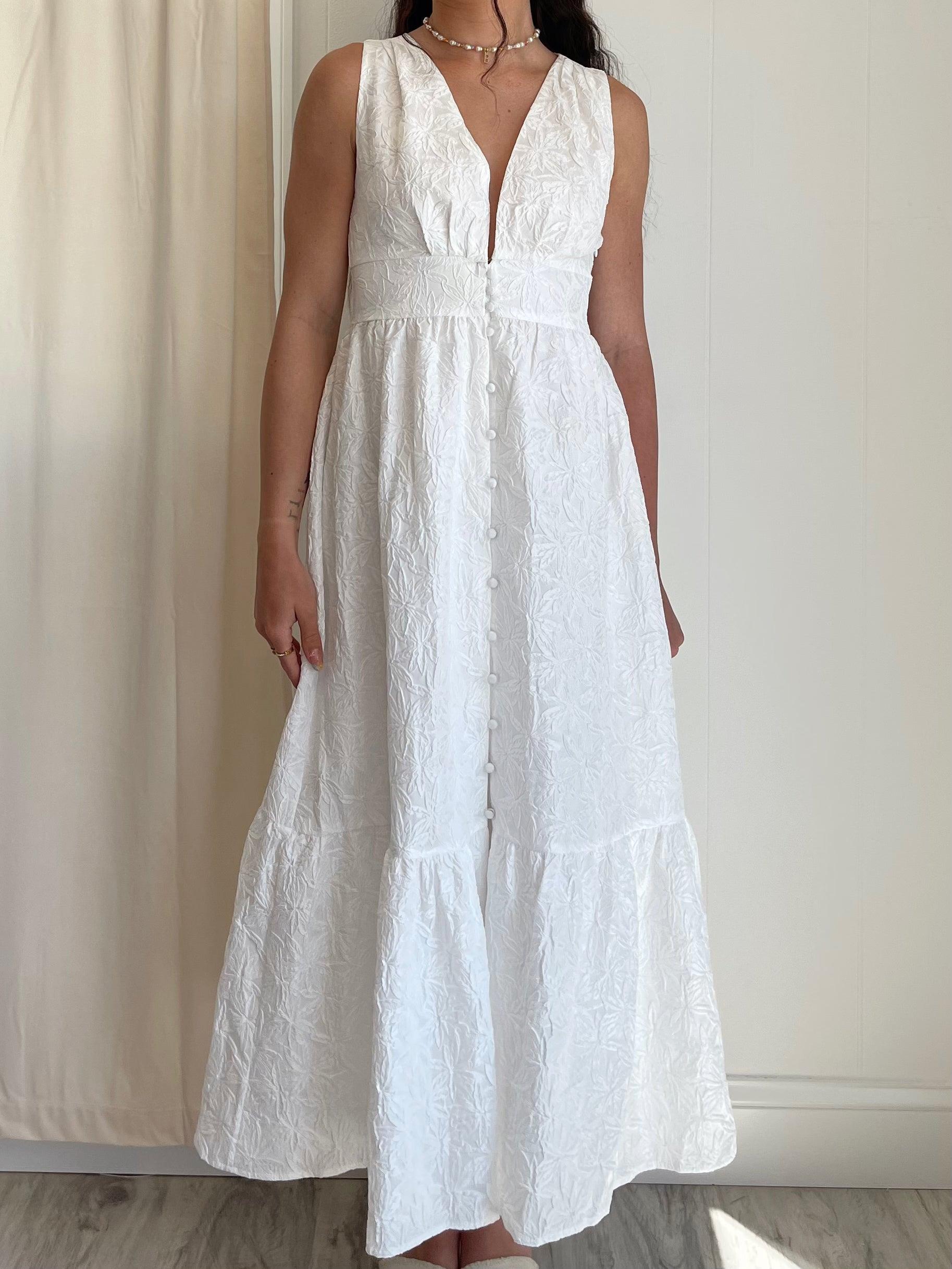 En Saison | Corsica White Maxi Dress FINAL SALE Product Image