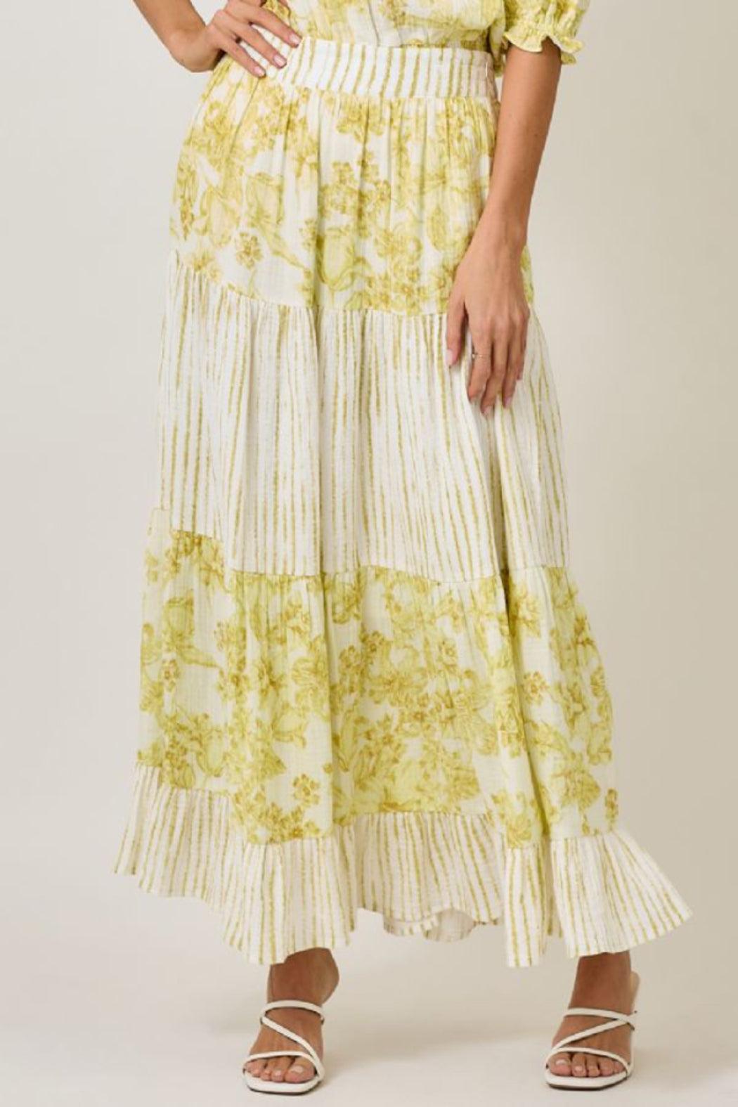 MIXED MEDIA LONG SKIRT Product Image