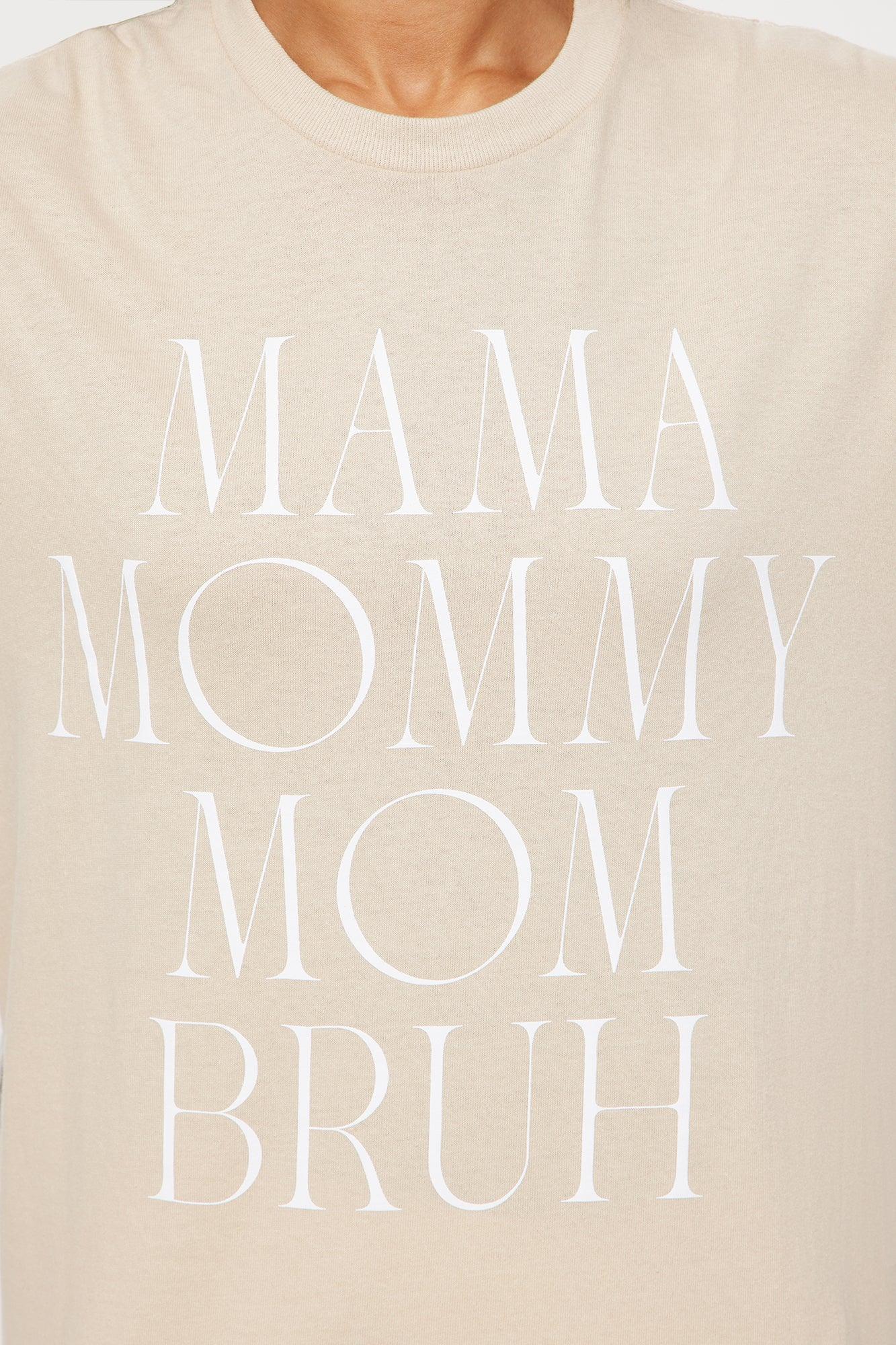 Mama Oversized Tee - Sand Female Product Image