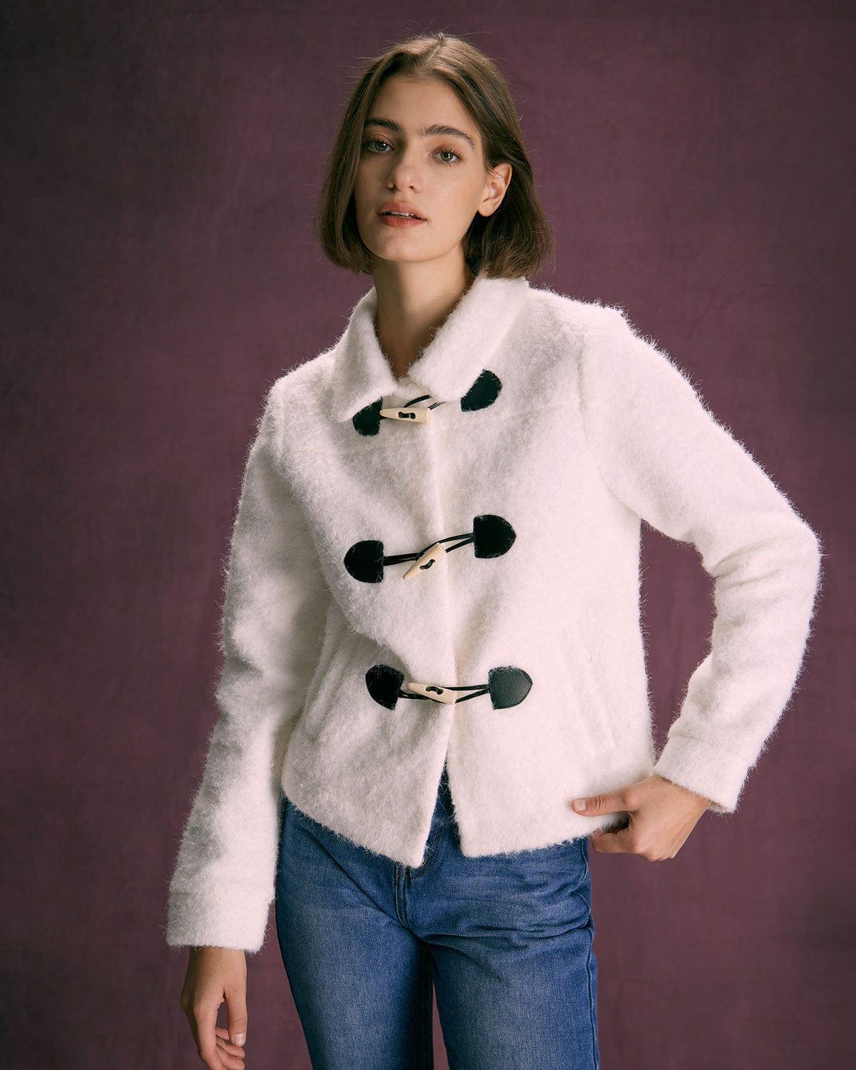 The White Horn Button Long Sleeve Jacket Product Image