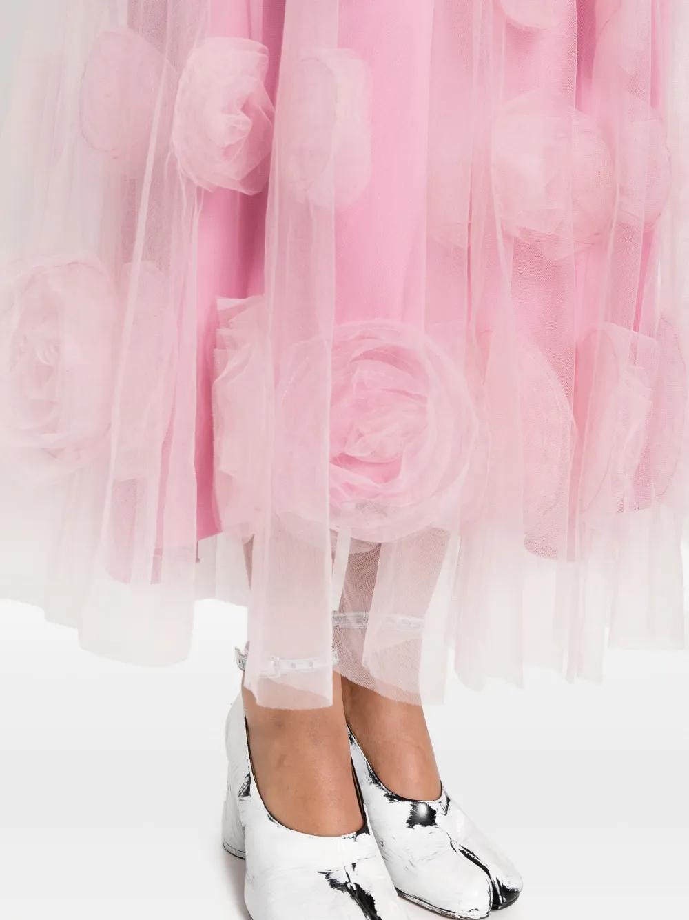 floral-motif tulle maxi dress Product Image