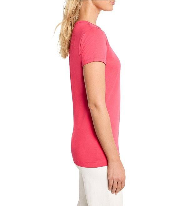 NIC + ZOE Perfect Knit Crew Neck Short Sleeve T-Shirt Product Image