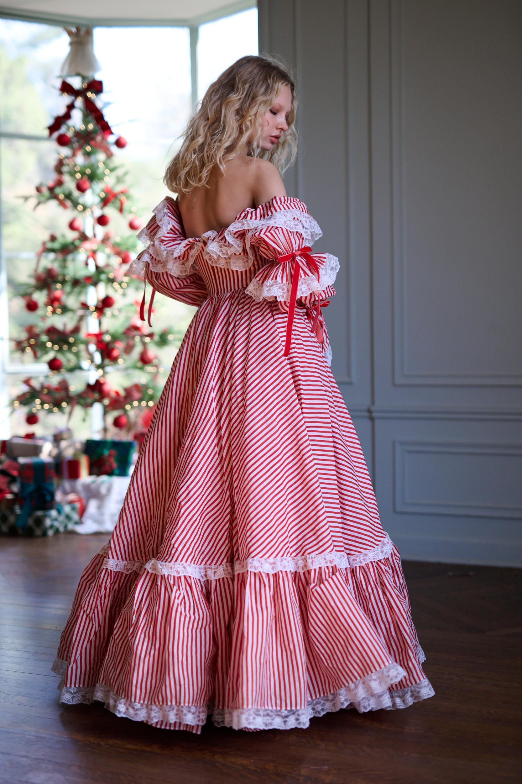 The Candy Stripe Waltz Gown Product Image