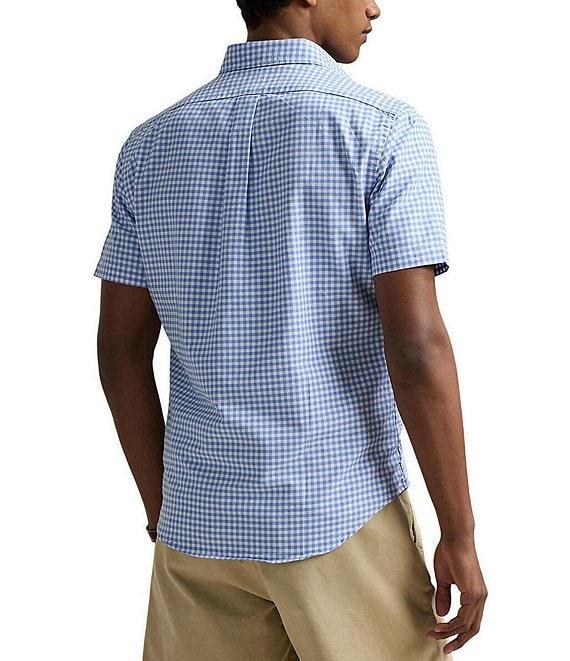 Polo Ralph Lauren Classic Fit Gingham Oxford Short Sleeve Plaid Shirt Product Image