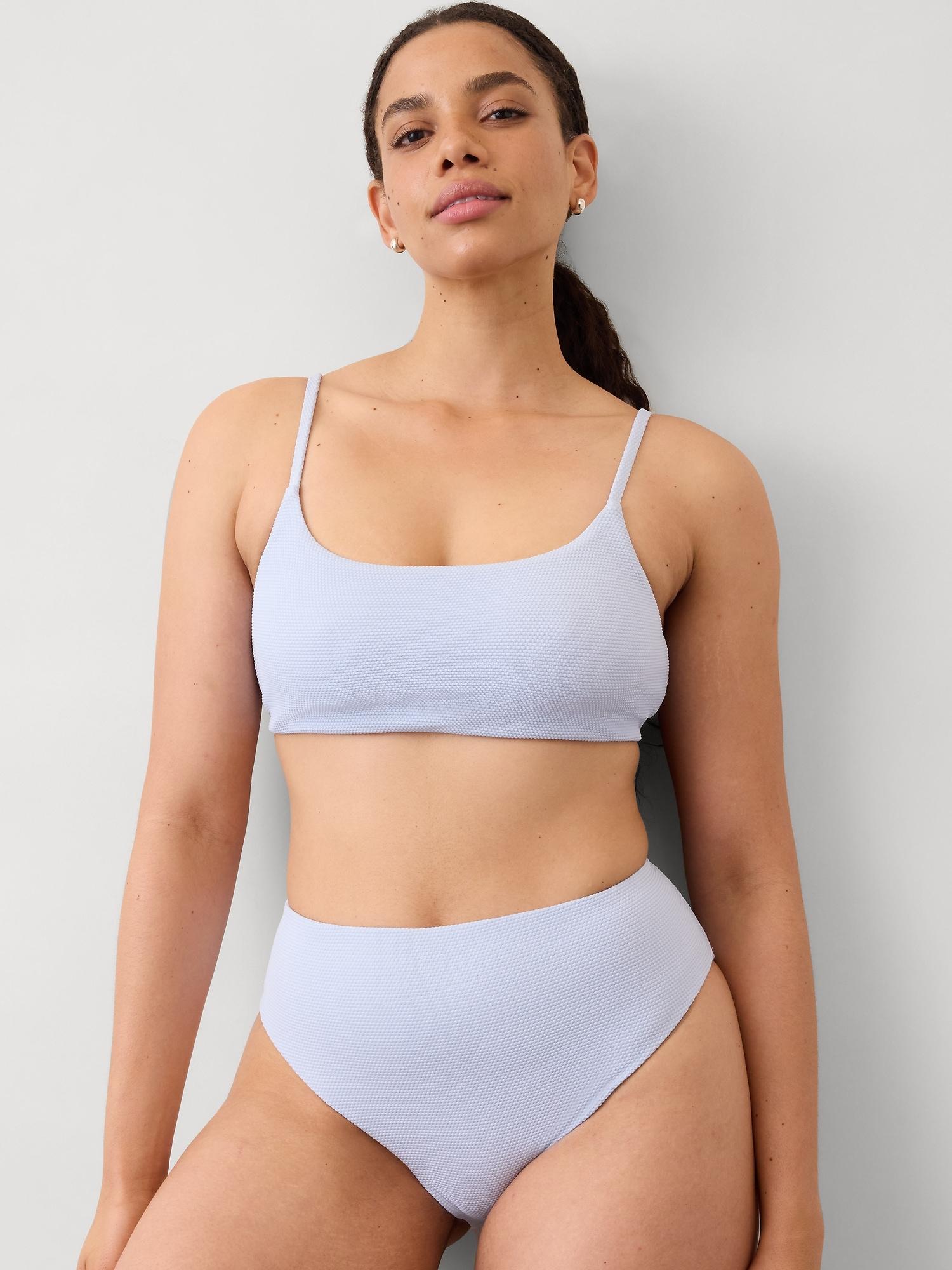 High Waist Pique Swim Bottom Product Image