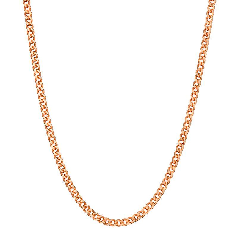 Jordan Blue Sterling Silver Curb Chain Necklace, Women's, Size: 18", Grey Product Image