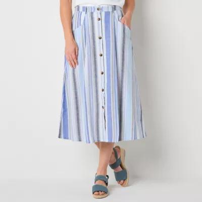 St. John's Bay Womens Midi A-Line Skirt Product Image