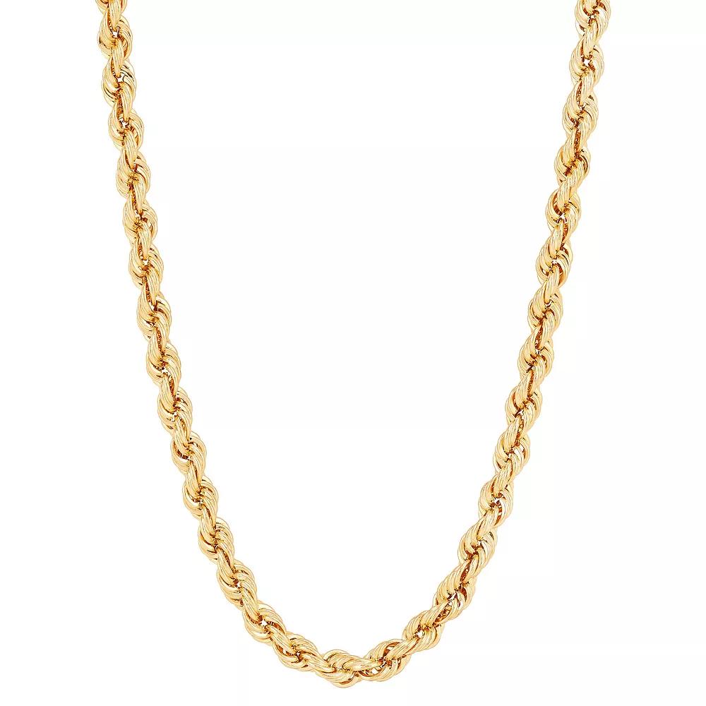 Everlasting Gold 10k Gold 4.9 mm Rope Chain Necklace, Women's, Size: 22" Product Image