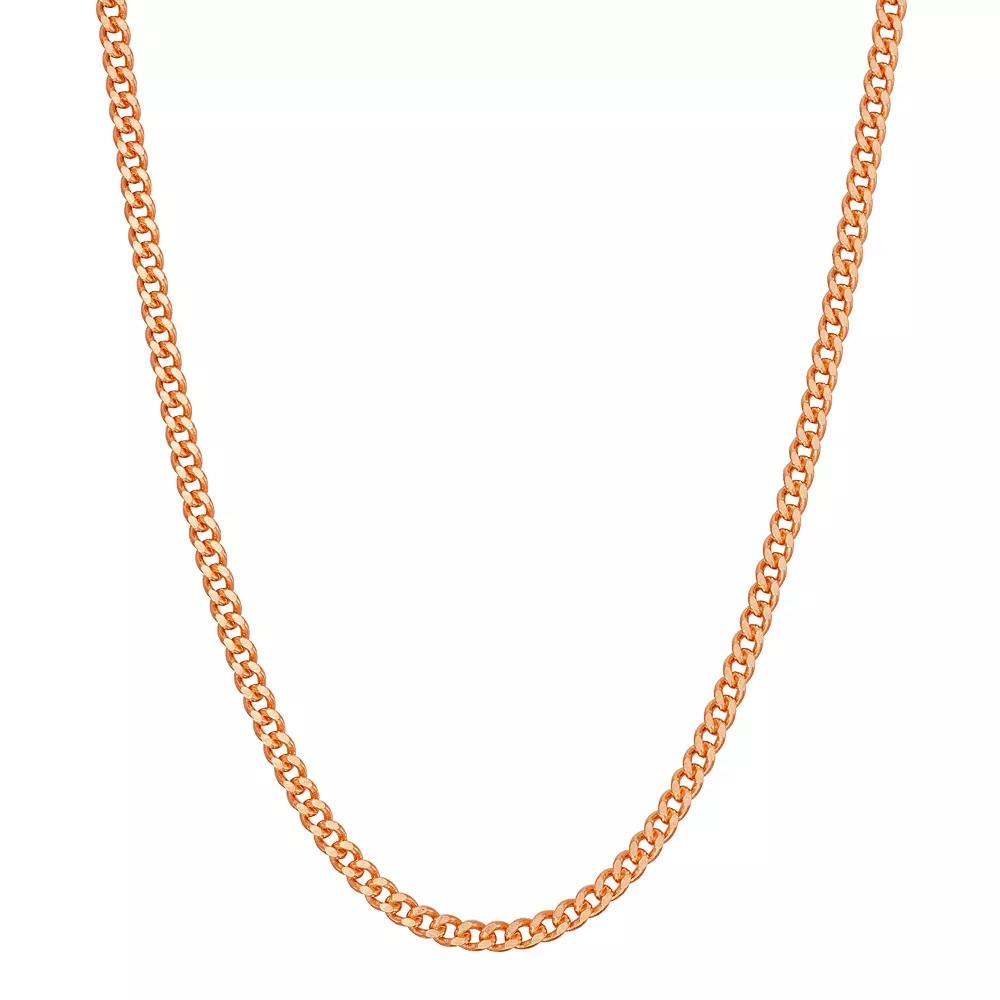 Jordan Blue Sterling Silver Curb Chain Necklace, Women's, Size: 18", Grey Product Image