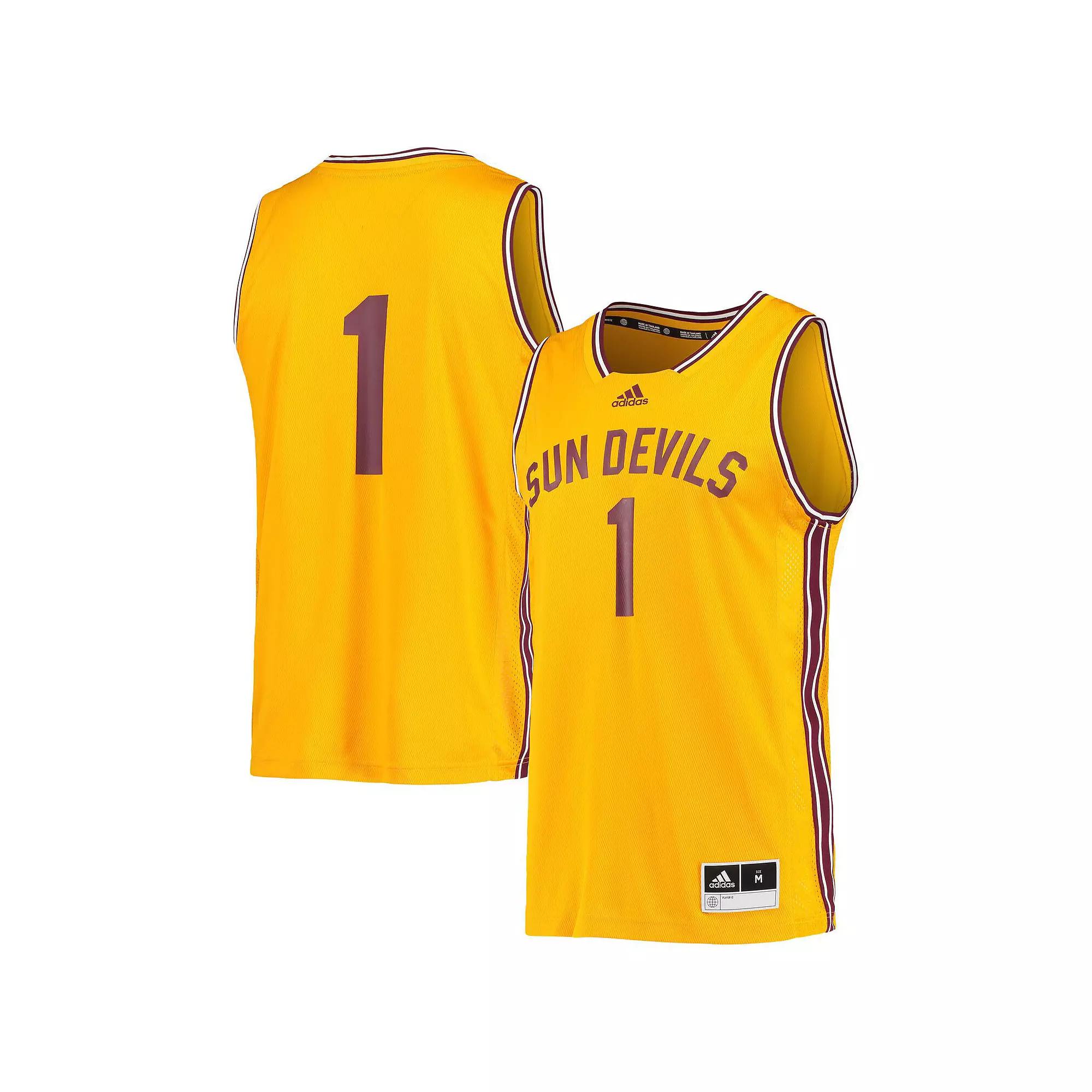 Men's adidas #1 Gold Arizona State Sun Devils Reverse Retro Jersey,  Product Image