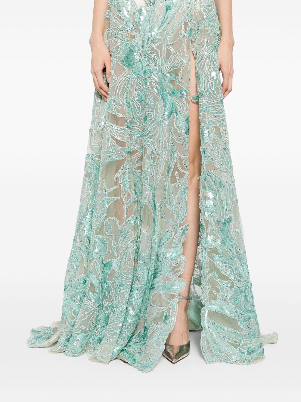 embroidered long dress Product Image