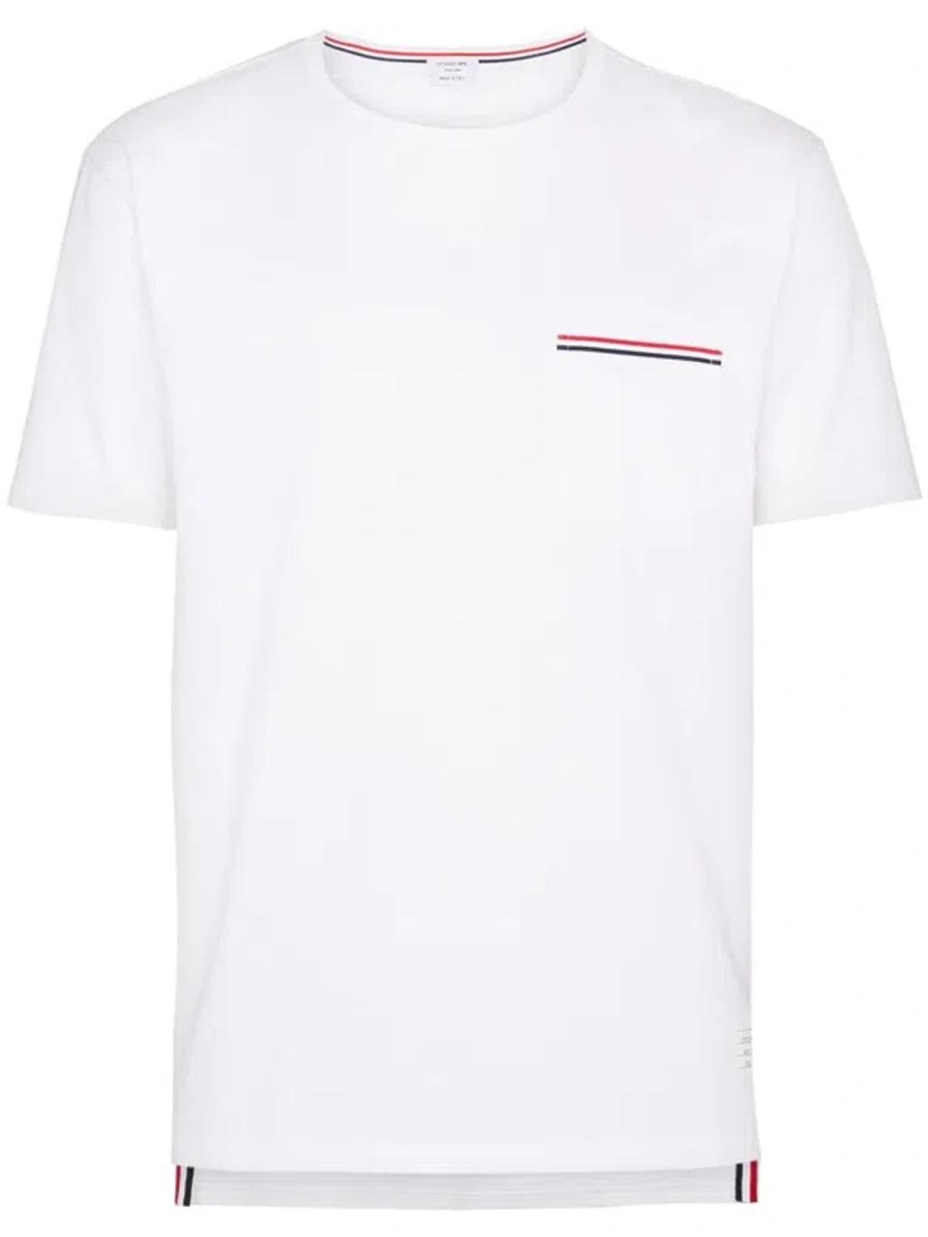 THOM BROWNE Oversized Pocket T-shirt Clothing In White Product Image