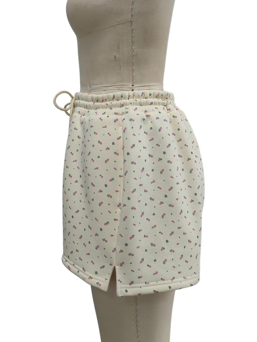 Blank Toasted Cream Roses Shorts Product Image