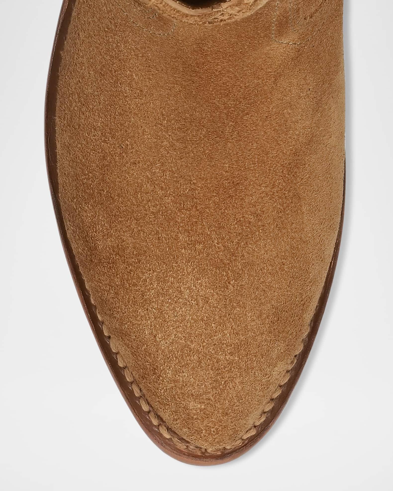 Billy Suede Ruffle Western Boots Product Image