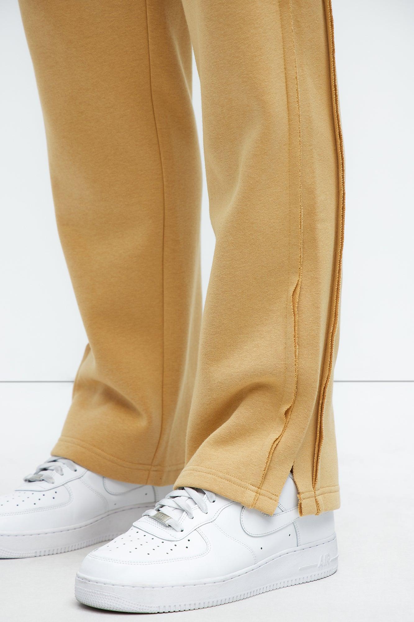 Tyson Douglas Frayed Sweatpants - Camel Product Image