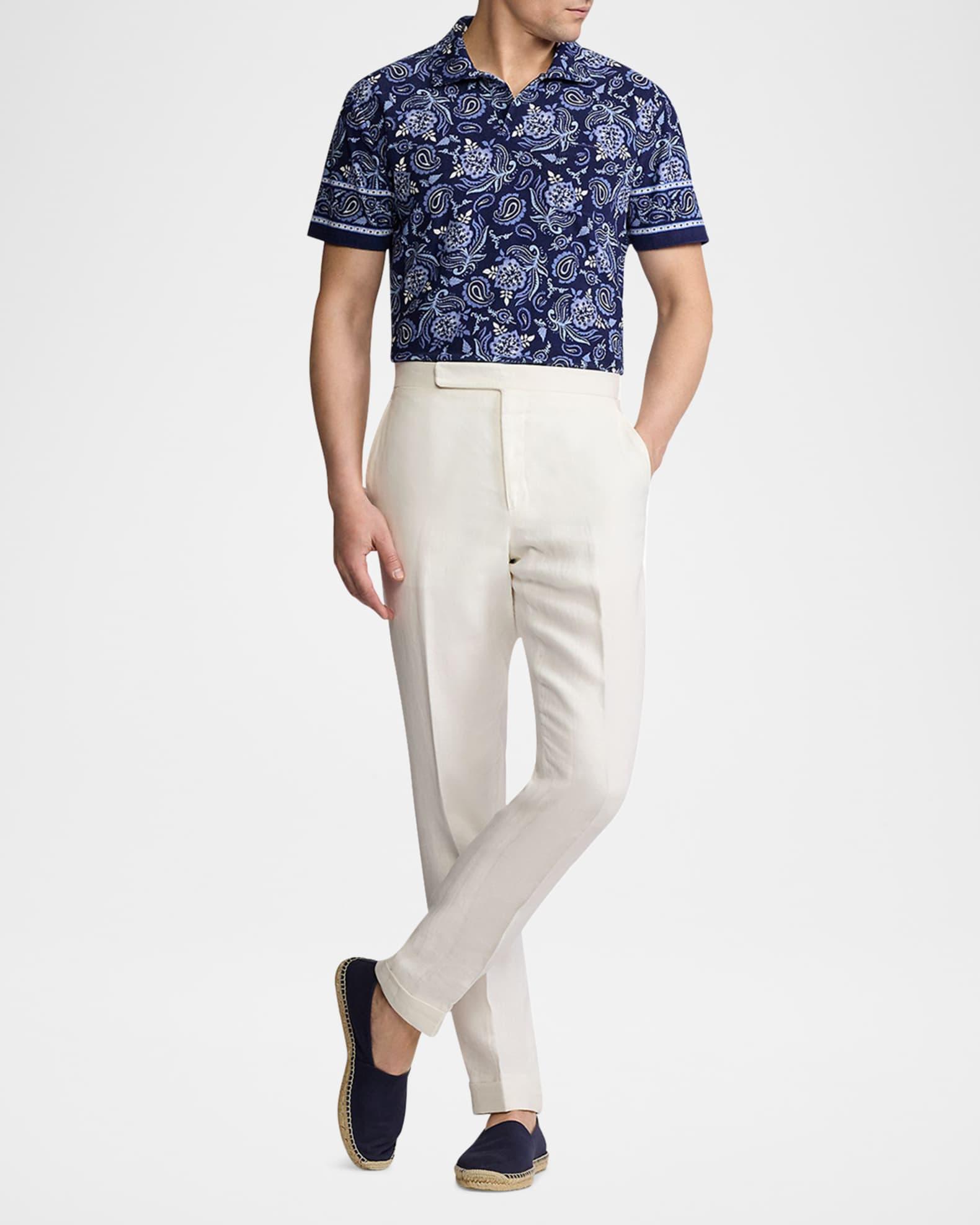 Men's Paisley Riviera Terry Polo Shirt Product Image