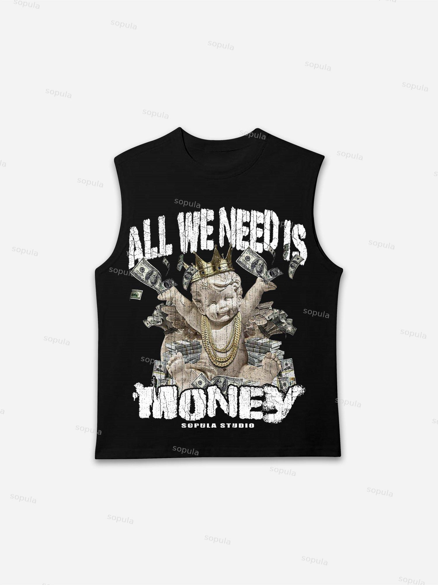 Money Angel Graphic Print Tank Top Product Image