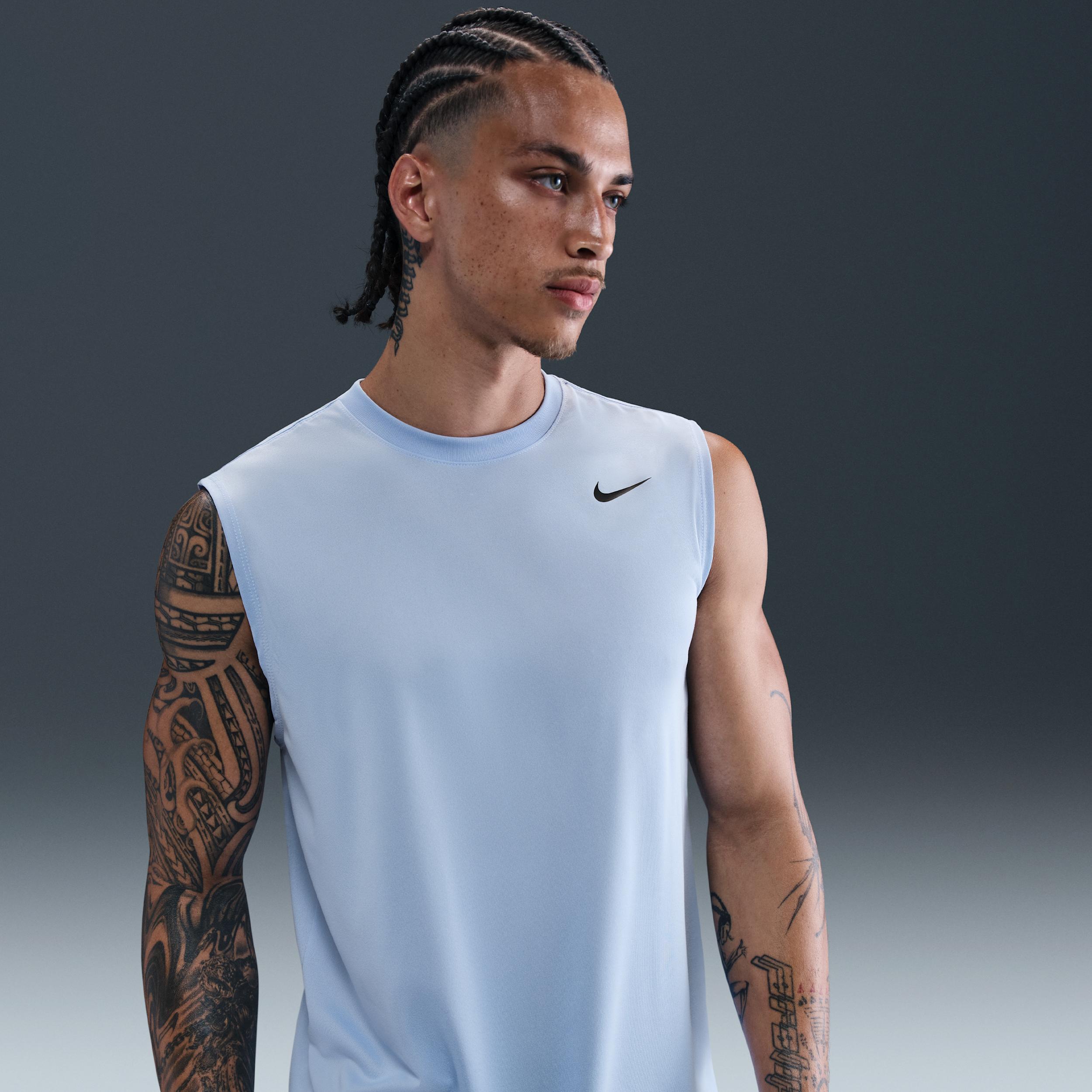 Nike Mens Dri-FIT Legend Sleeveless Fitness T-Shirt | DX0991-468 Product Image