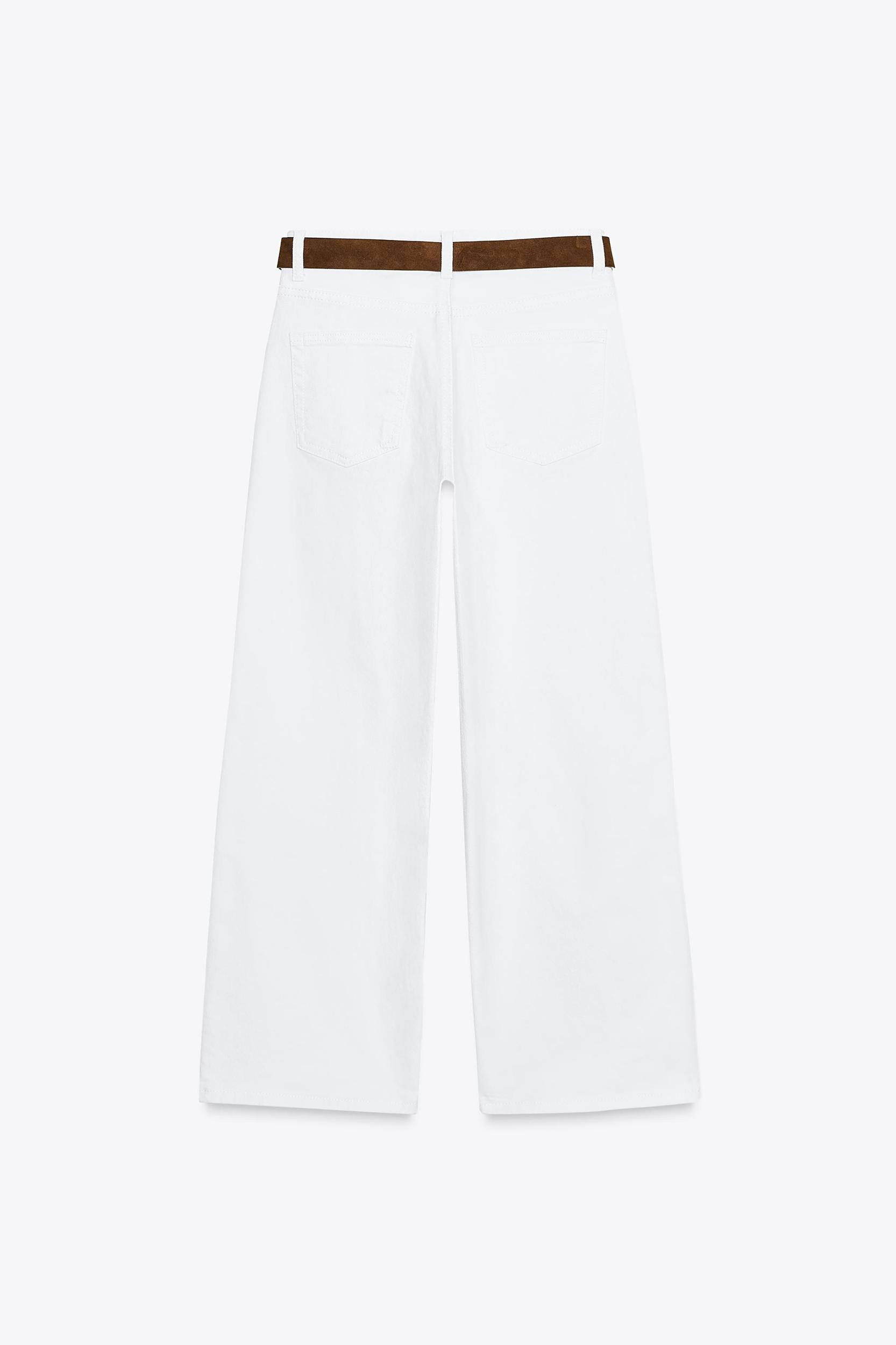 Z.10 HIGH-WAISTED BELTED CULOTTE JEANS Product Image