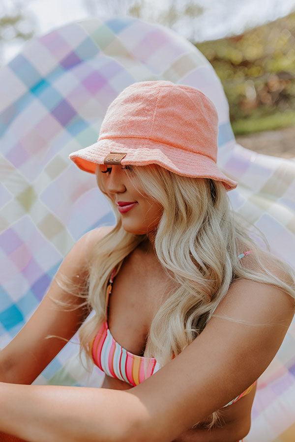 Hotter Than Ever Terry Cloth Bucket Hat In Orange Product Image