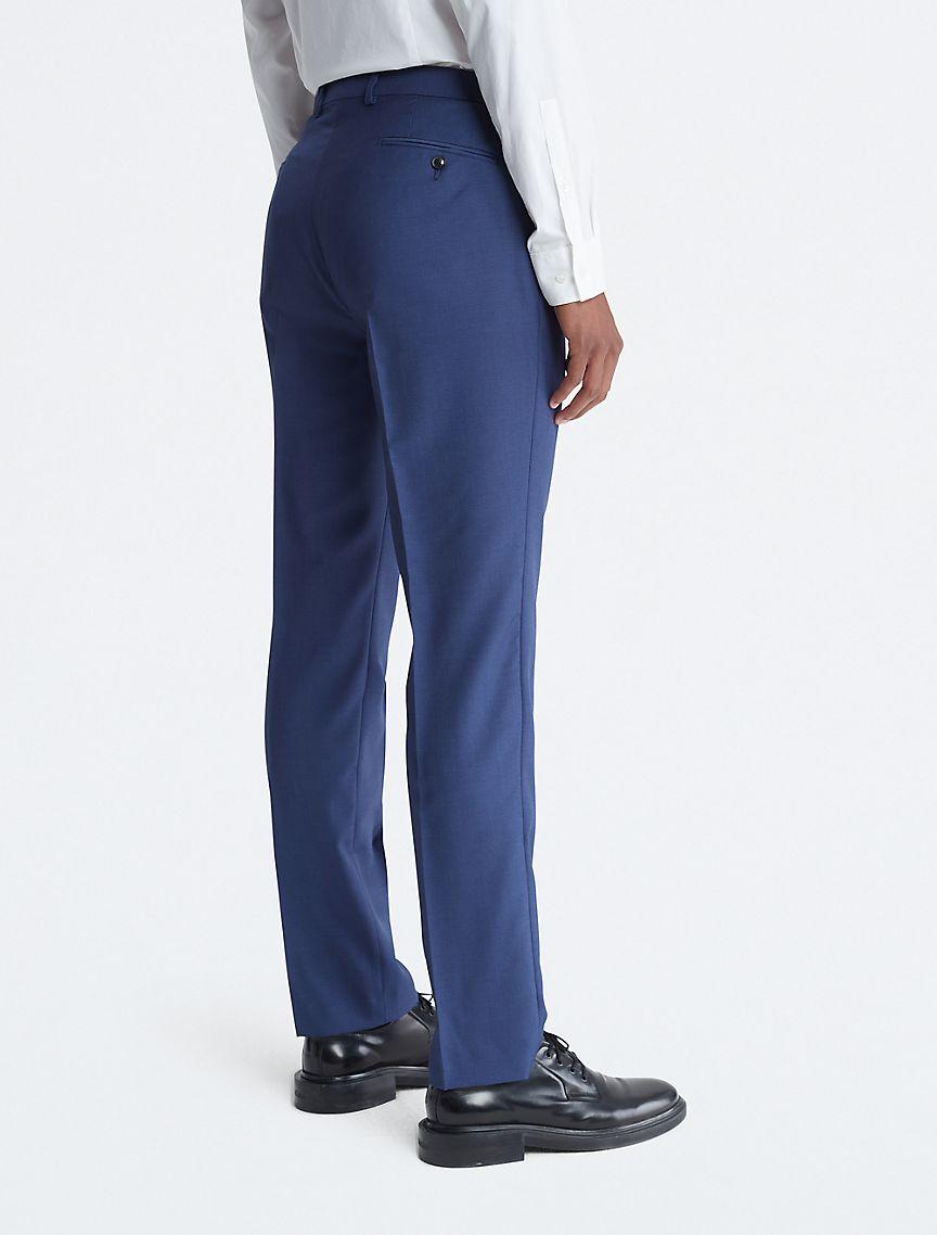 Slim Fit Blue Suit Pants Product Image