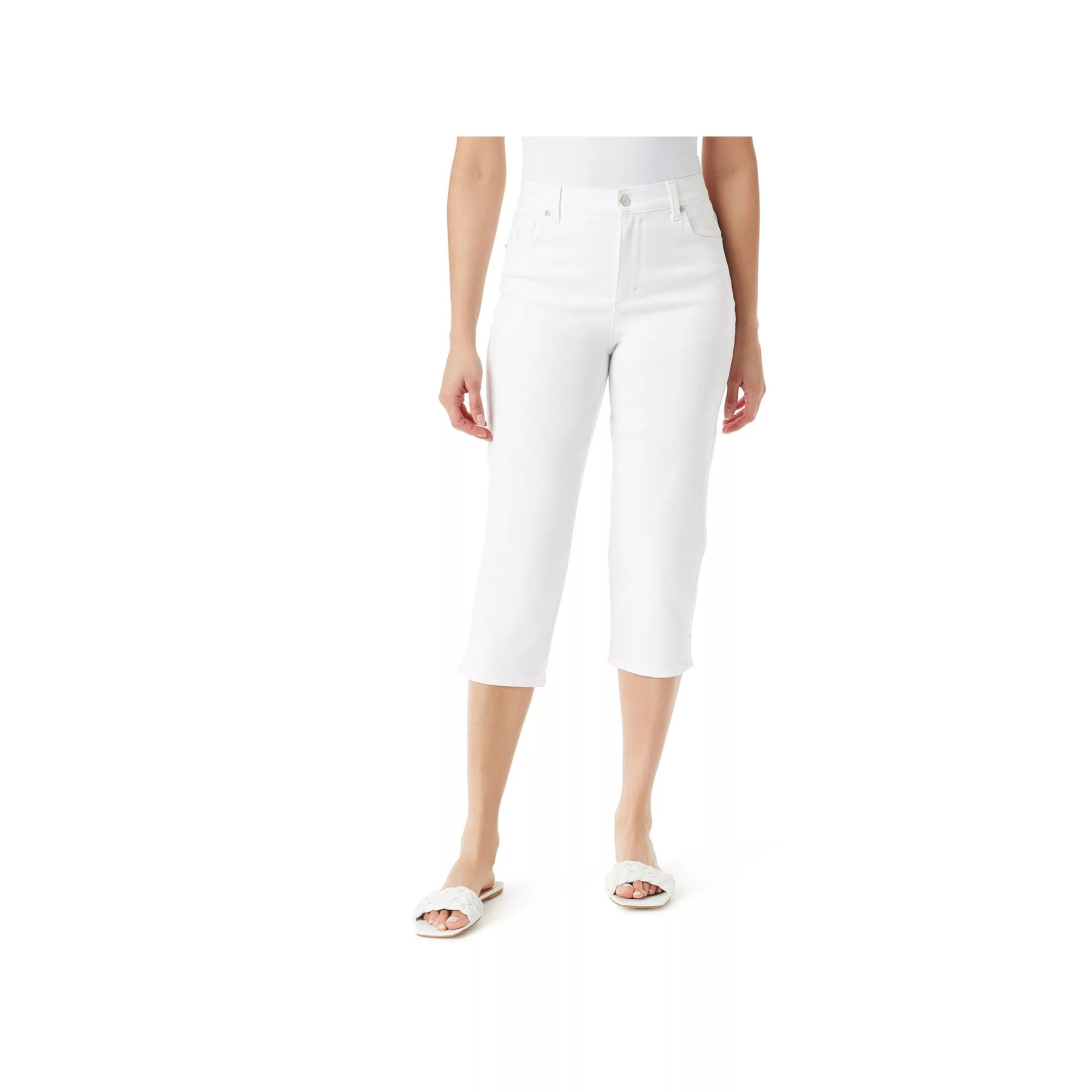 Petite Gloria Vanderbilt Amanda Stretch Straight-Fit Capri Pants, Womens Product Image