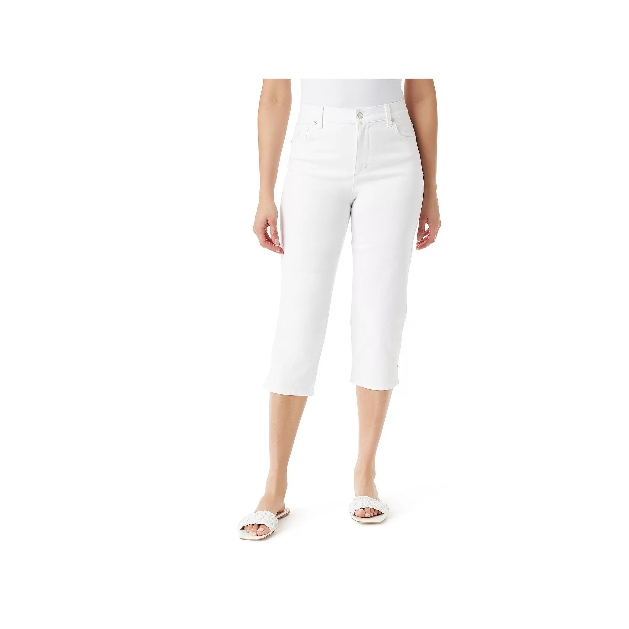 Petite Gloria Vanderbilt Amanda Stretch Straight-Fit Capri Pants, Womens Product Image