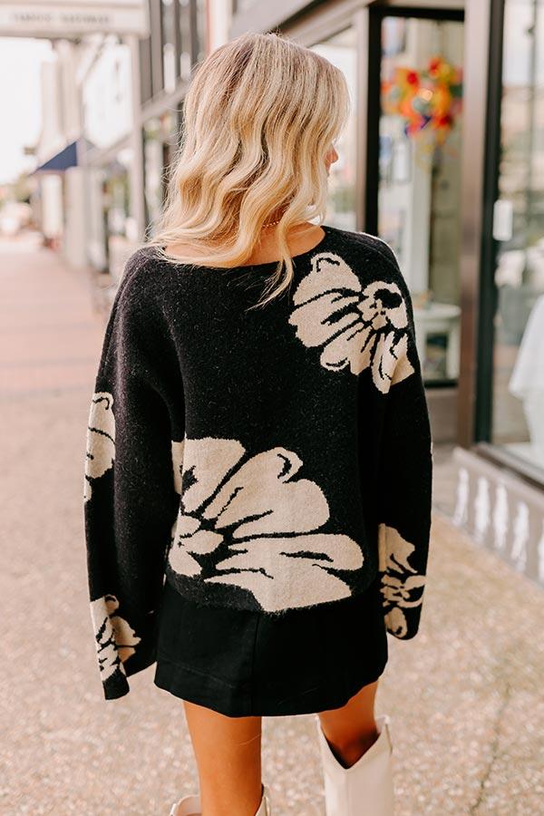 Chai Latte and Chit Chat Knit Sweater in Black Product Image