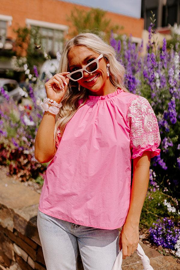 Obviously Lovely Embroidered Top Product Image